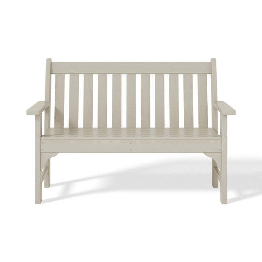 Malibu Outdoor 2-Person All-Weather HDPE Front Porch Garden Bench