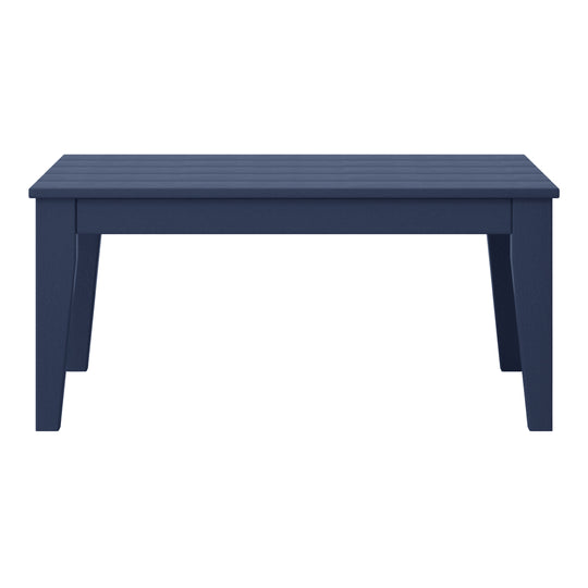 Malibu Low Outdoor HDPE Patio Rectangle Coffee Table