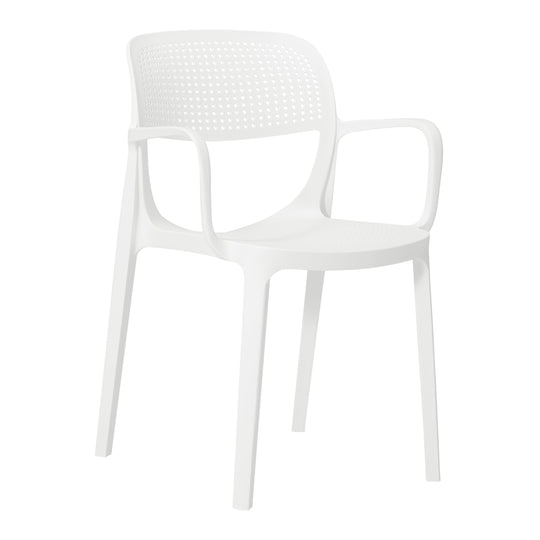 Playa Outdoor Stackable Plastic Resin Patio Dining Armchair (Set of 2)
