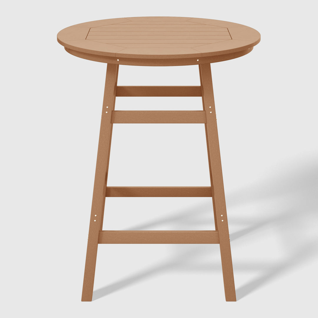 Malibu 5-Piece HDPE Outdoor Patio Dining Bar Bistro Table Set with Bar Stools