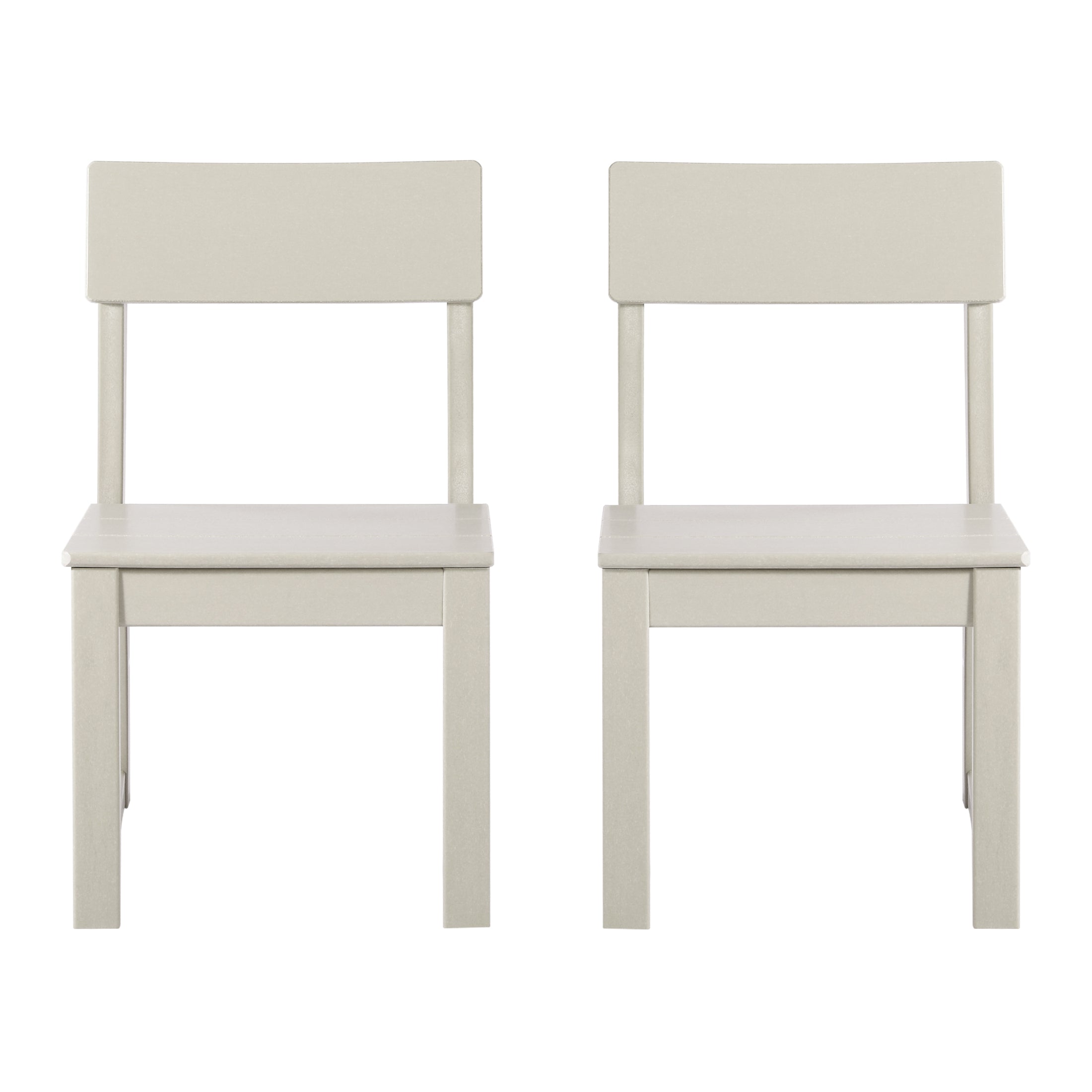 Paloma Modern HDPE Outdoor Armless Patio Dining Chairs (Set of 2)