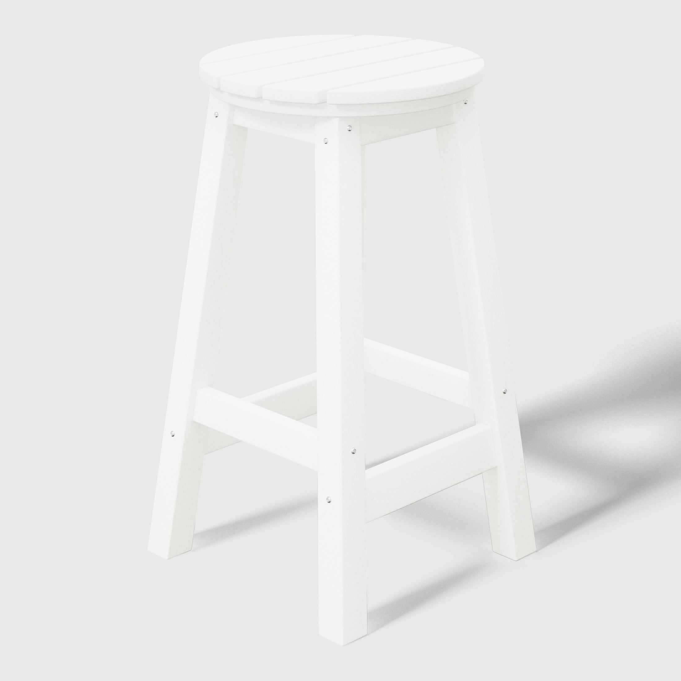 Malibu 24" HDPE Outdoor Patio Round Counter Height Bar Stool Set of 2