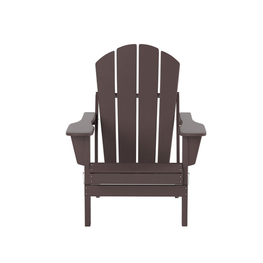 Malibu 12-Piece Outdoor Folding Adirondack Chair with Ottoman and Side Table Set