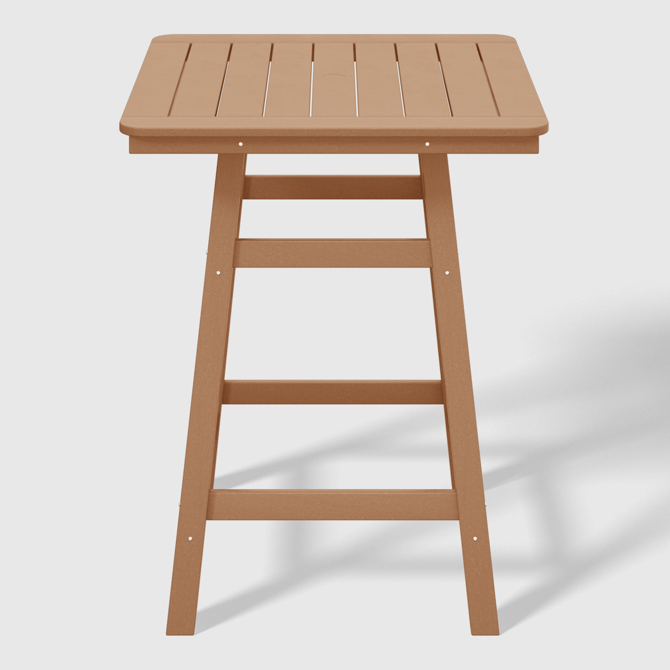 Malibu 30" Square Outdoor Patio Counter High Bistro Bar Table With Umbrella Hole