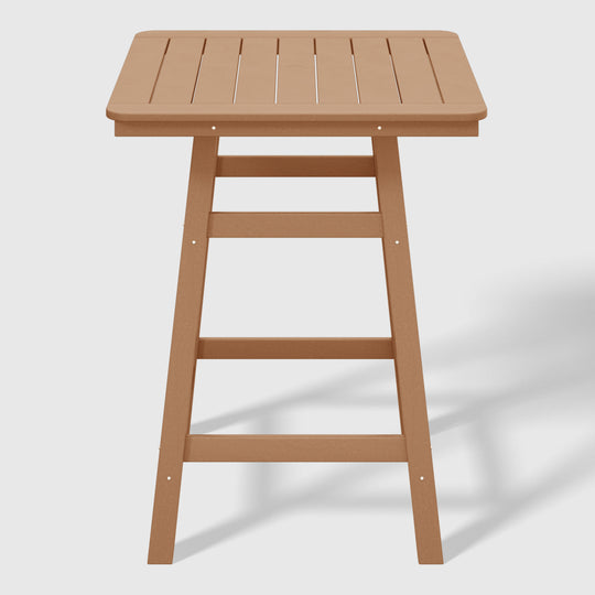 Malibu 30" Square Outdoor Patio Counter High Bistro Bar Table With Umbrella Hole