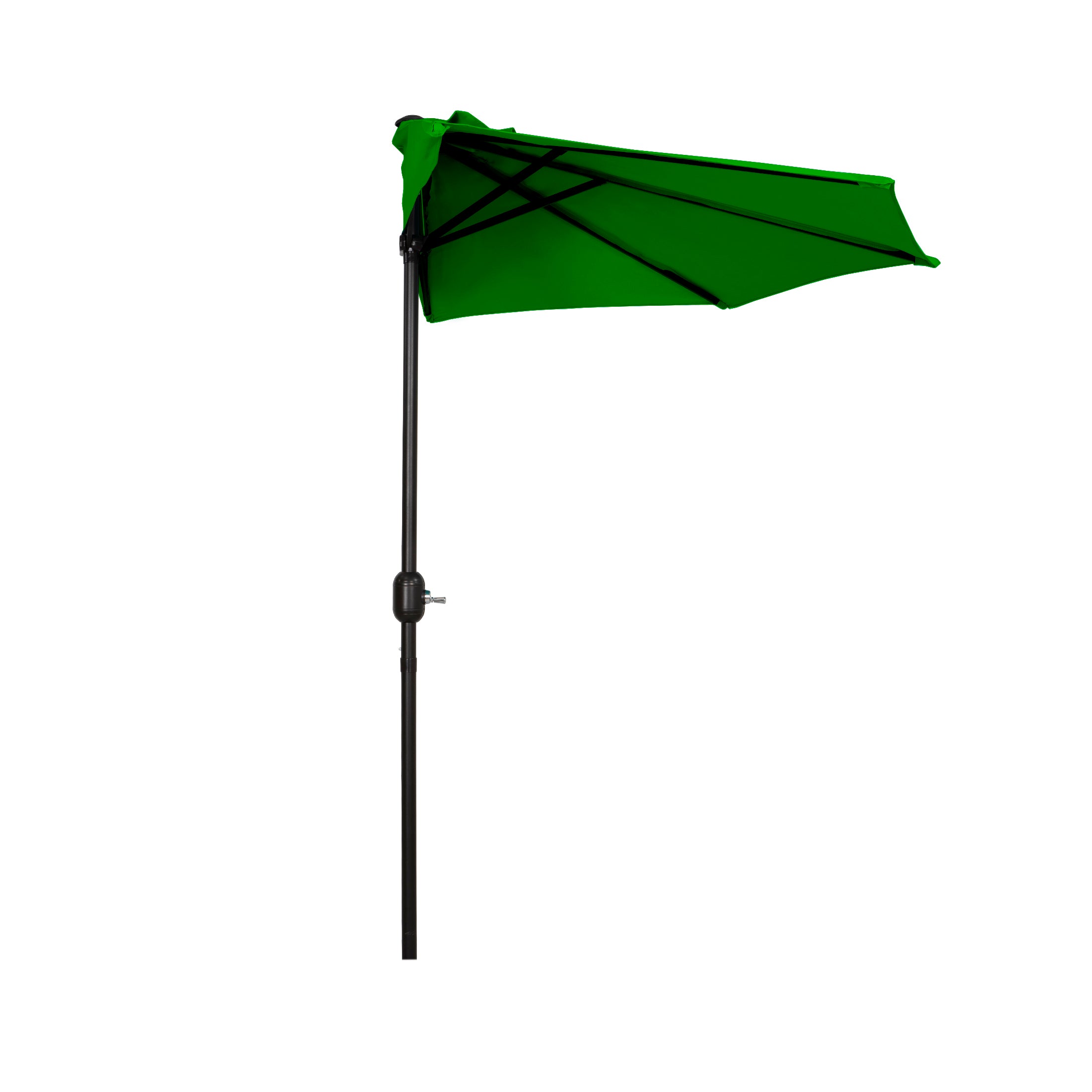 Lanai 9 ft. Aluminum Half Market Crank Lift Patio Umbrella