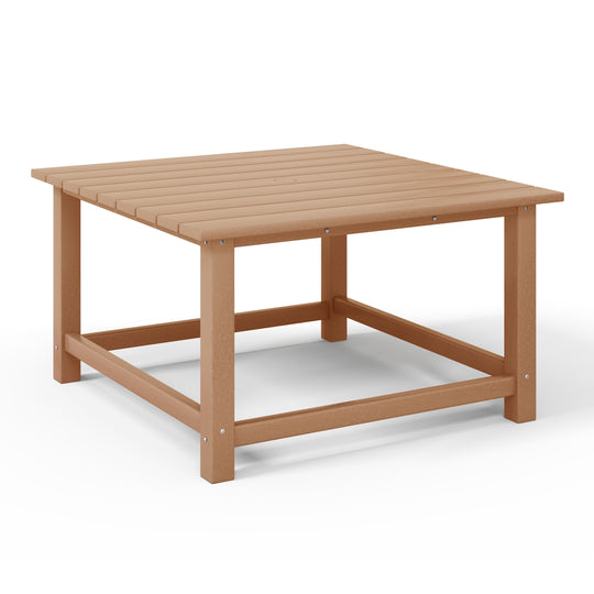 Malibu Low Outdoor HDPE Square Patio Coffee Table