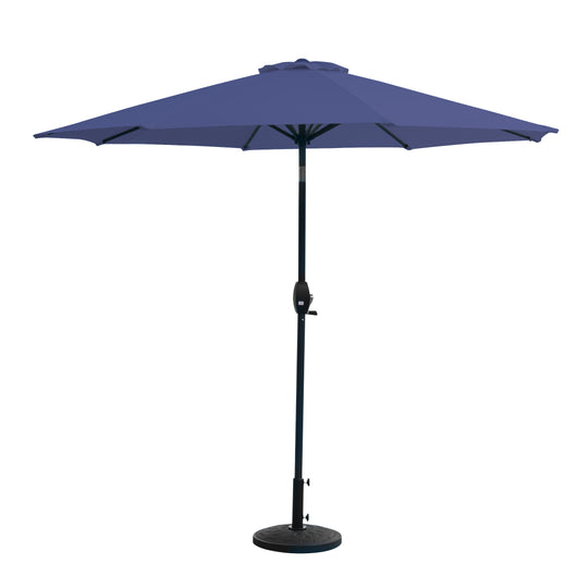 Paolo 9 ft. Market Crank and Tilt Patio Umbrella with Weight Base Kit