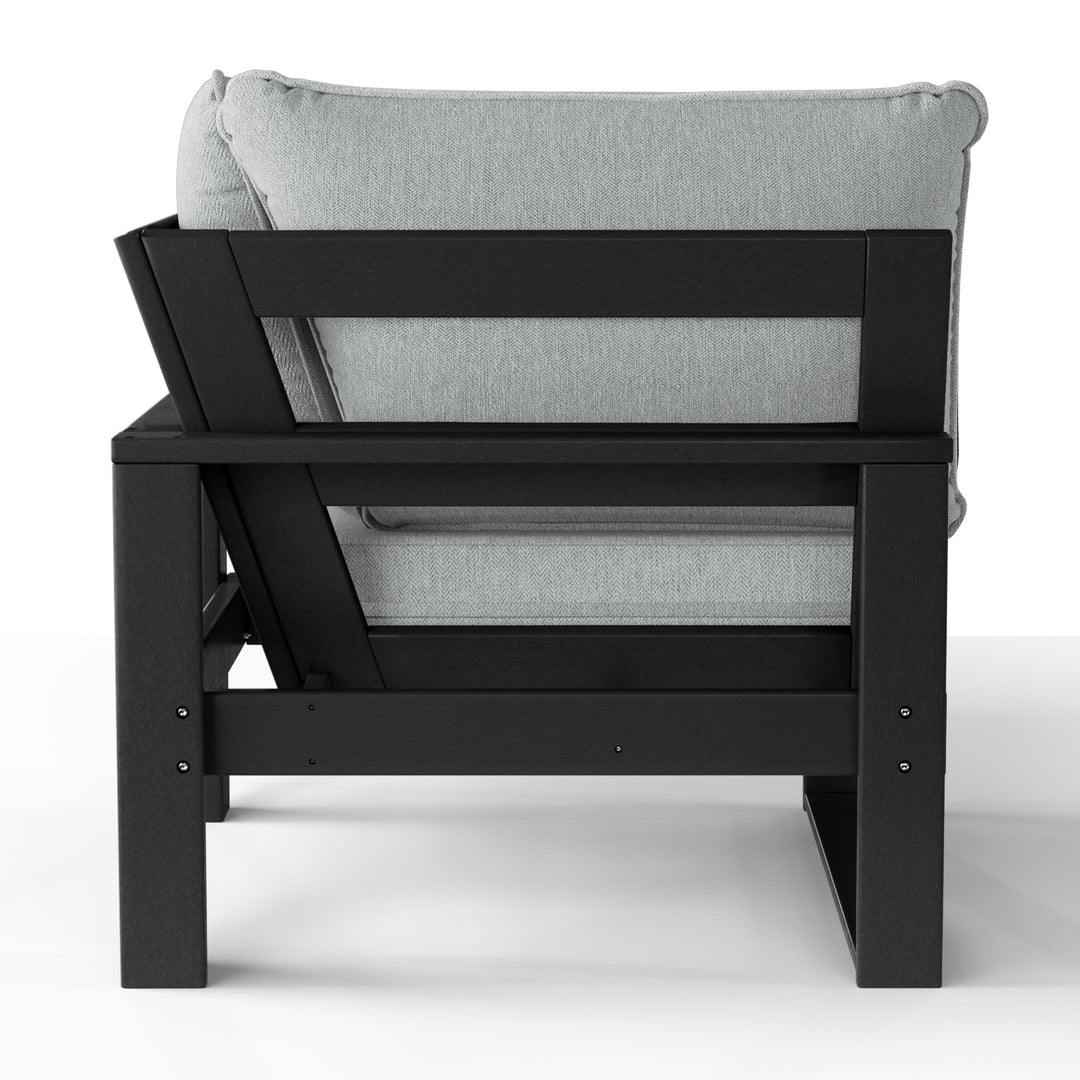 Outdoor HDPE Sectional Corner Sofa Seat with Water-Proof Cushions
