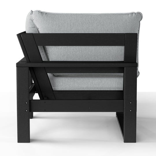 Outdoor HDPE Sectional Corner Sofa Seat with Water-Proof Cushions