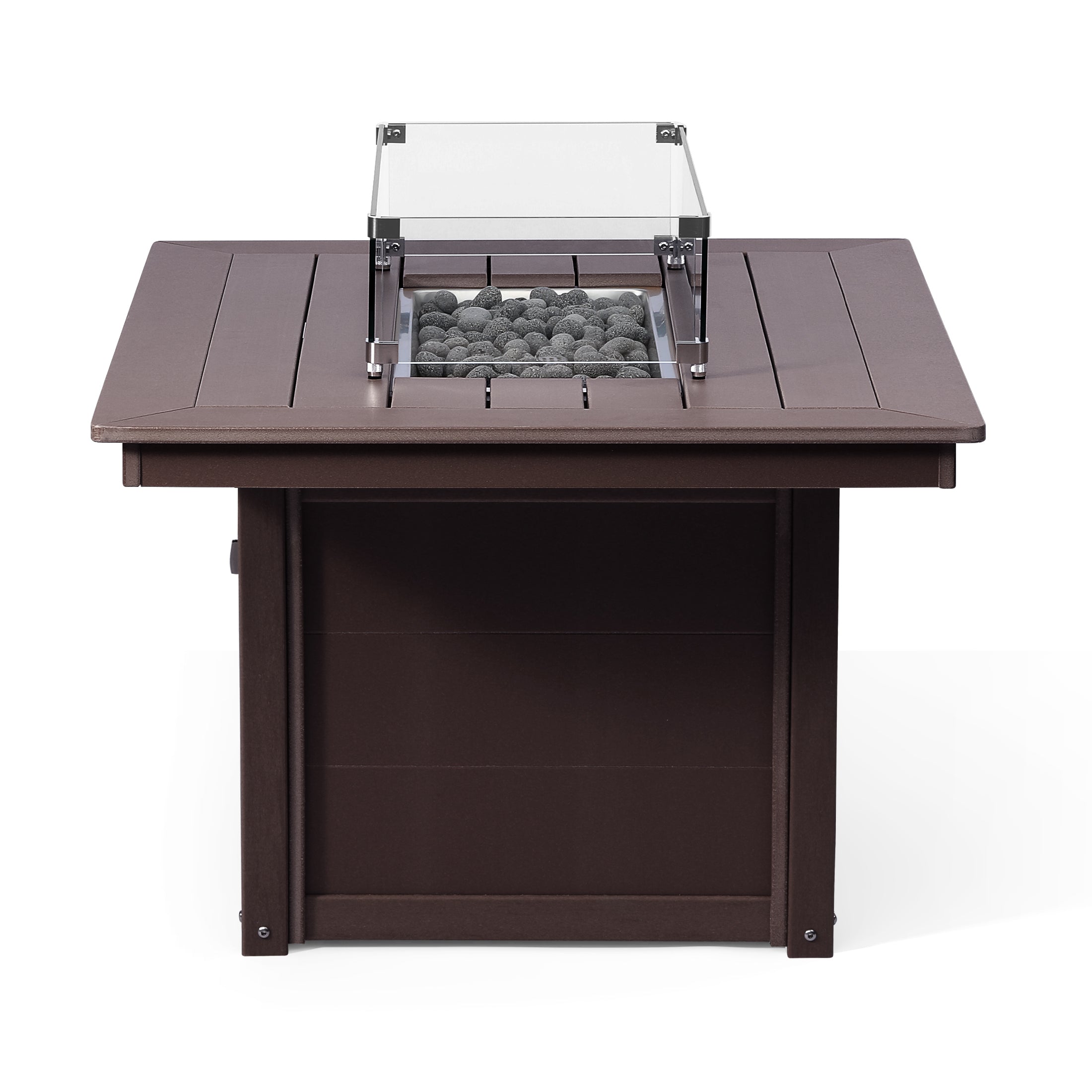Helios 46" Modern Outdoor 55,000 BTU Patio Gas Propane Rectangle Deck Fire Pit Table