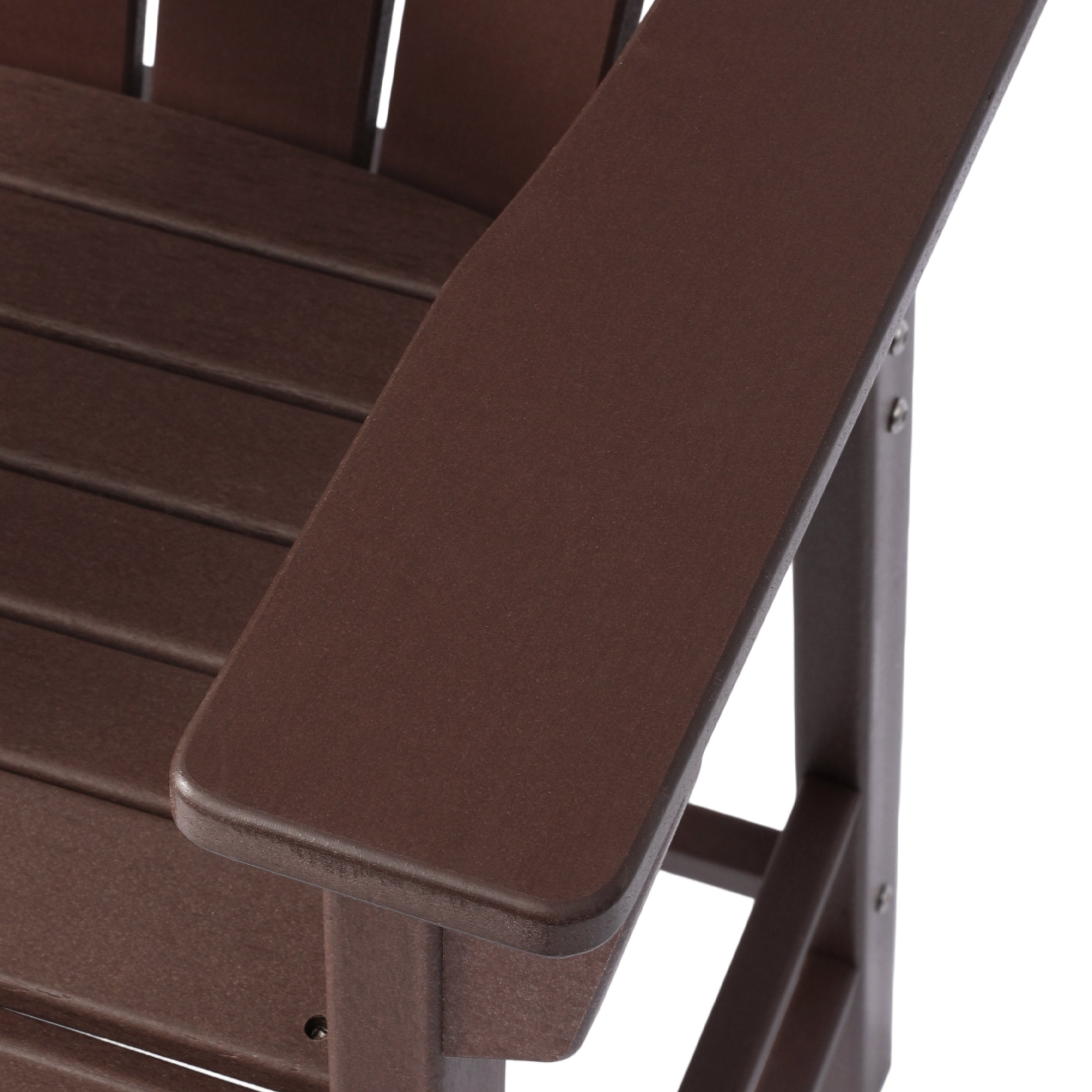 Malibu Outdoor HDPE Tall Adirondack Bar Height Chair With Cup Holder
