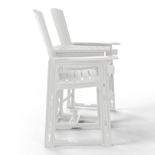 Azura Outdoor Tall Adirondack Chairs With Connecting Table Tray (Set of 2)