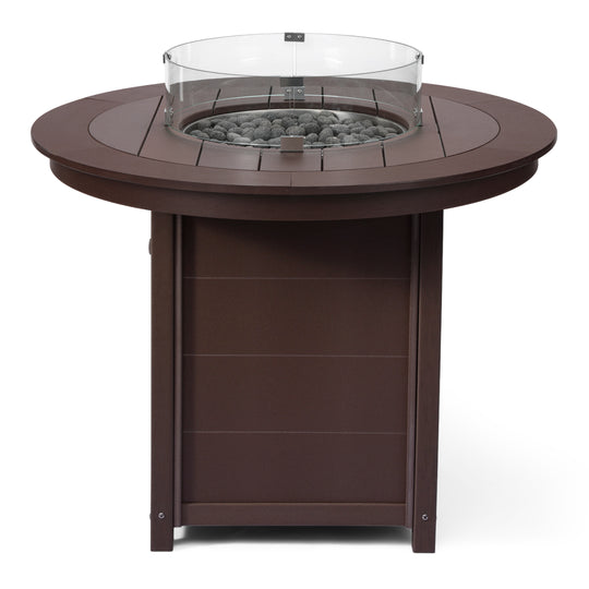Helios 47" Modern Outdoor Patio Propane Round Counter Height Fire Pit Table