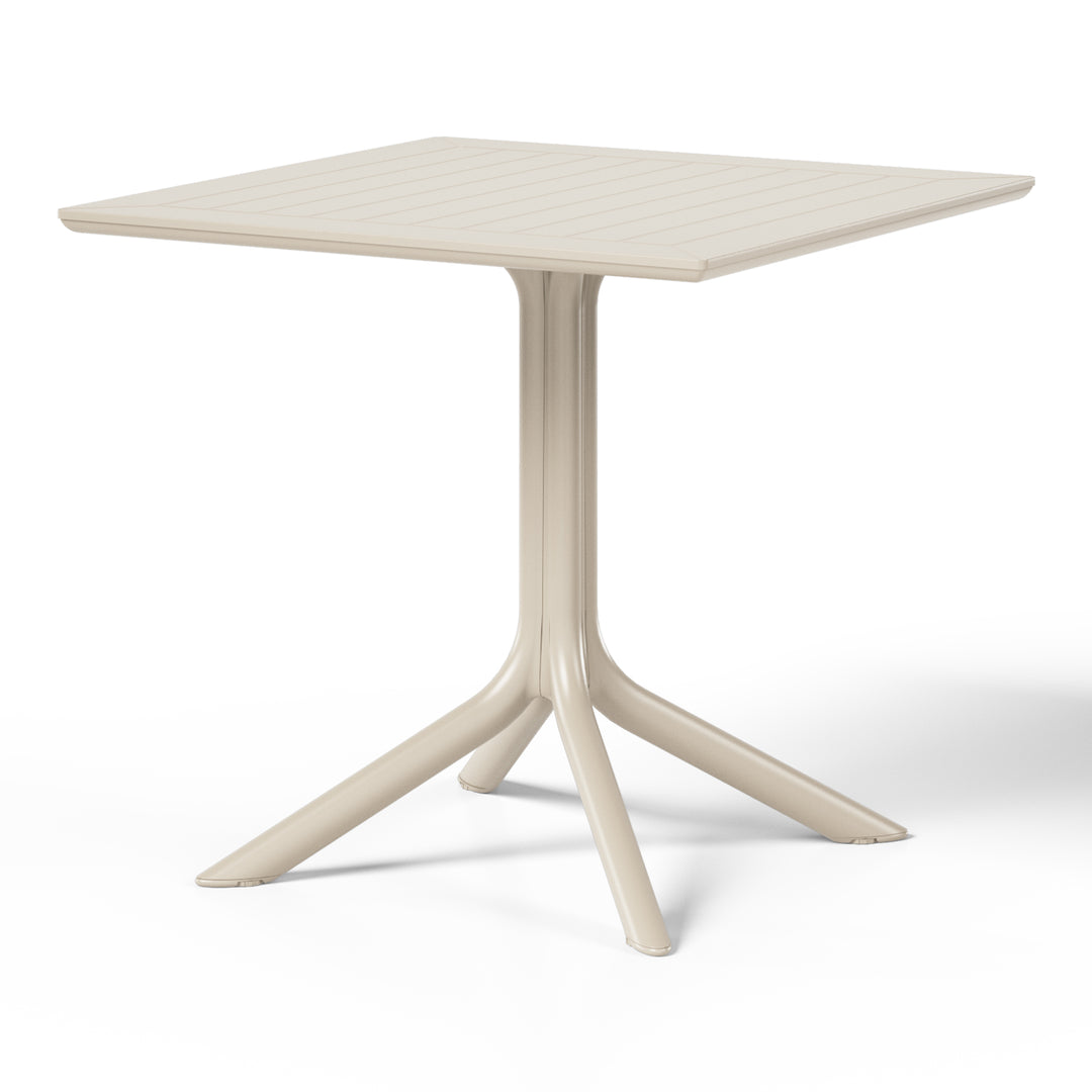 Playa 31.5" Square Outdoor Plastic Resin Patio Dining Table for 4