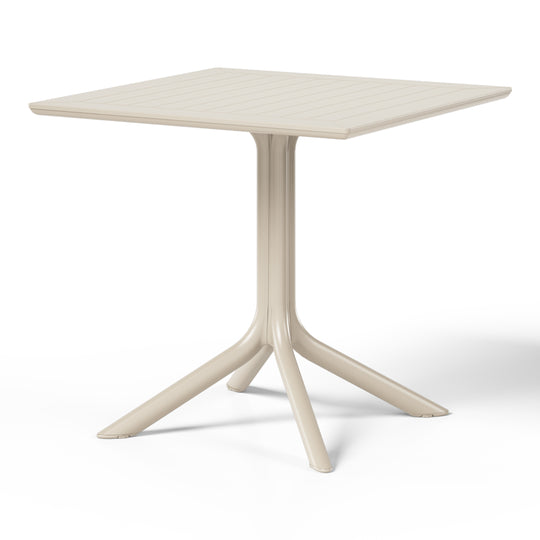 Playa 31.5" Square Outdoor Plastic Resin Patio Dining Table for 4