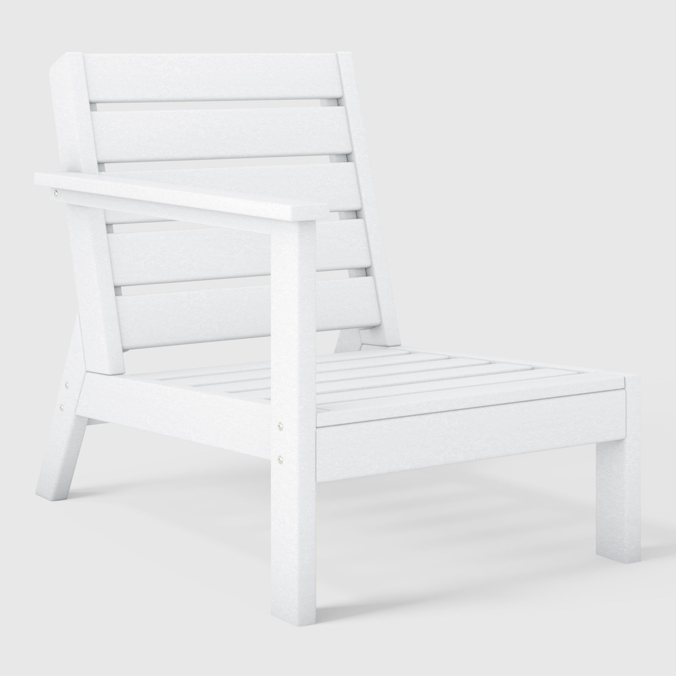 Avalon Outdoor Patio HDPE Left Arm Sectional Corner Club Chair with Patio Cushions