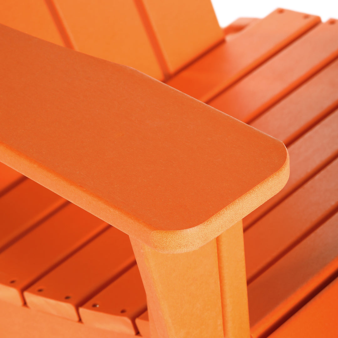 Malibu 3-Piece set Outdoor / Patio Poly Adirondack rocking chairs with a side table ( 2 seater )