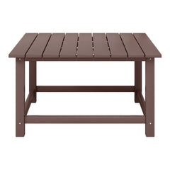 Malibu Low Outdoor HDPE Square Patio Coffee Table