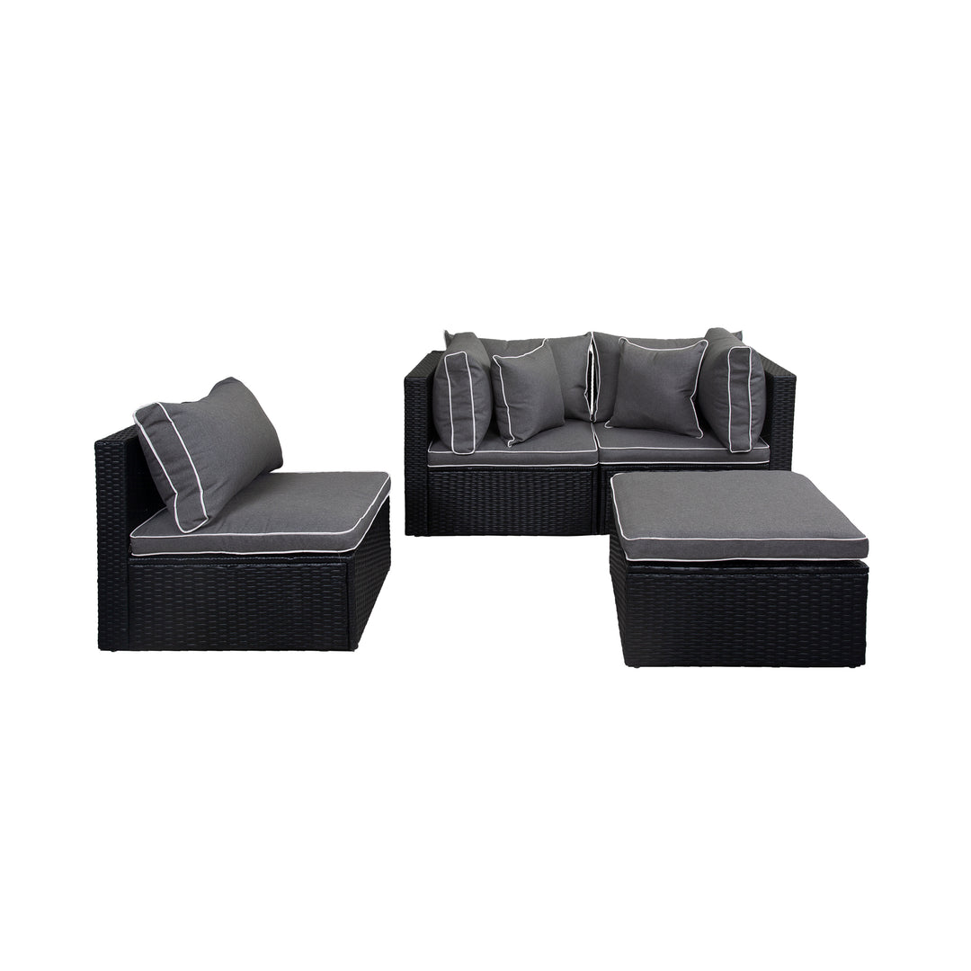 Santorini 4-Piece Outdoor Patio Sofa Sectional Set