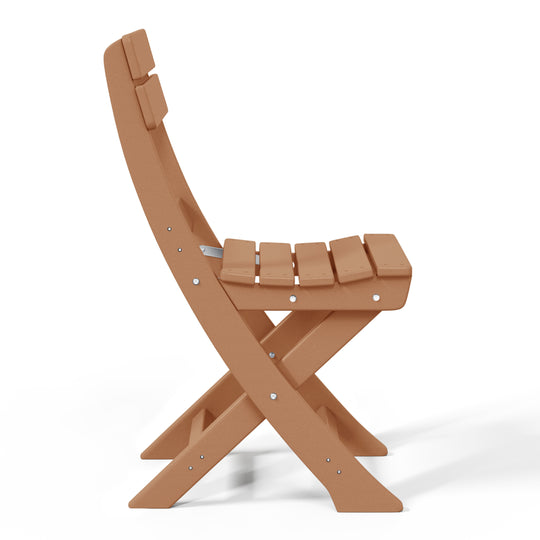 Malibu HDPE Outdoor Patio Modern Folding Dining Chair