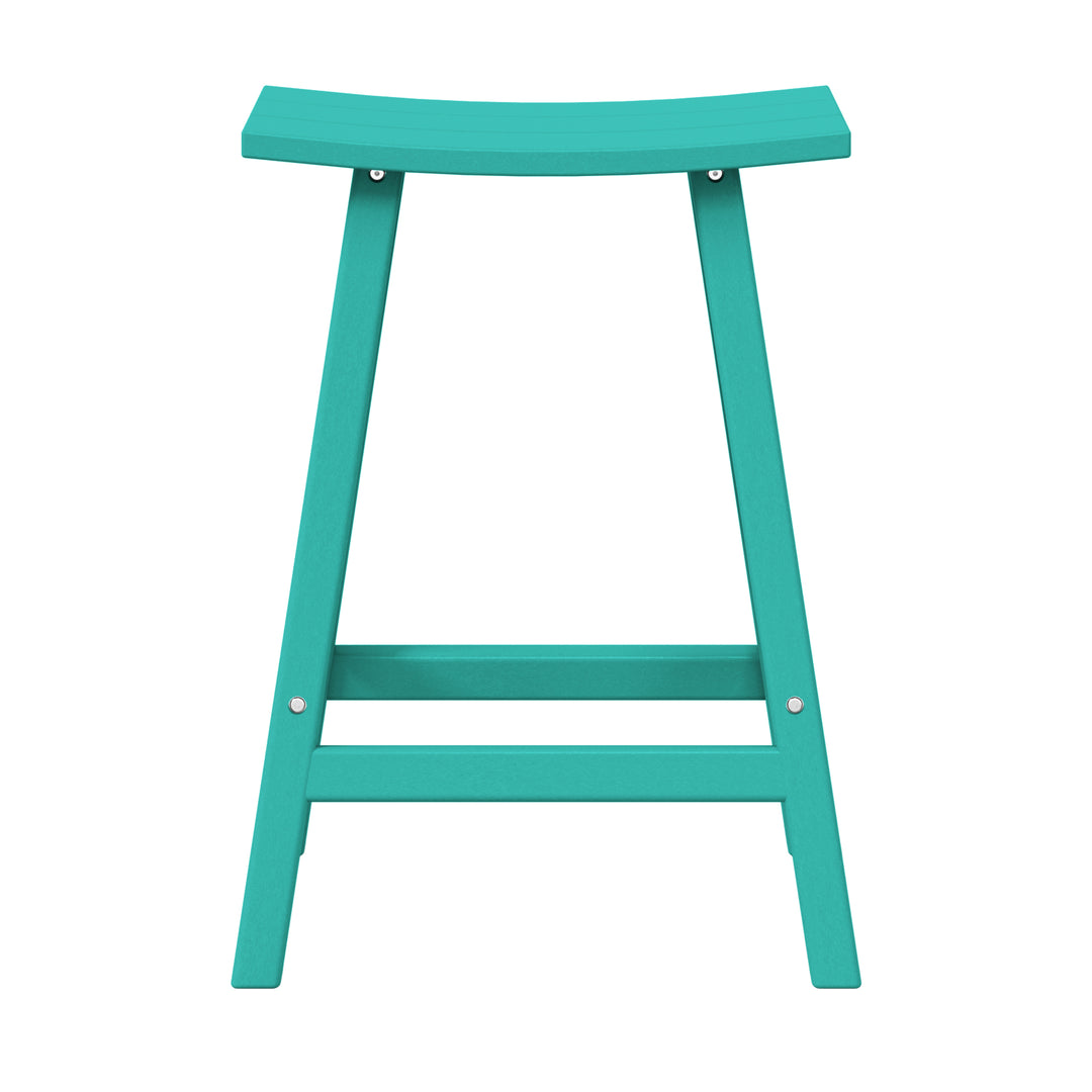 Malibu 24" height Outdoor / Patio Saddle bar stool