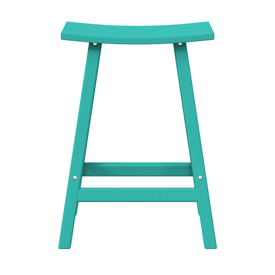 Malibu 24" height Outdoor / Patio Saddle bar stool