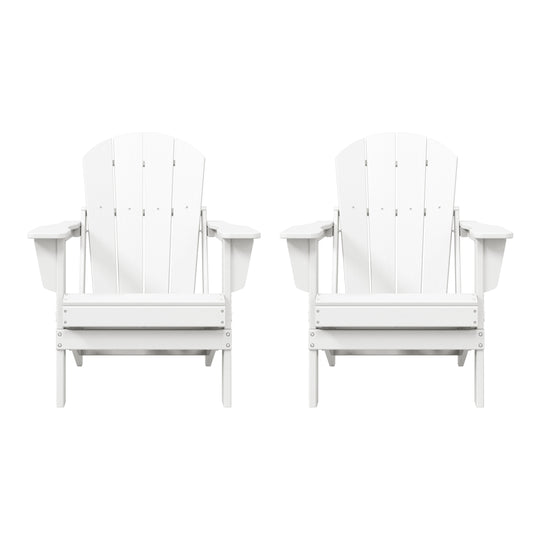 Malibu Westintrends 2 piece set outdoor folding Poly Adirondack chair