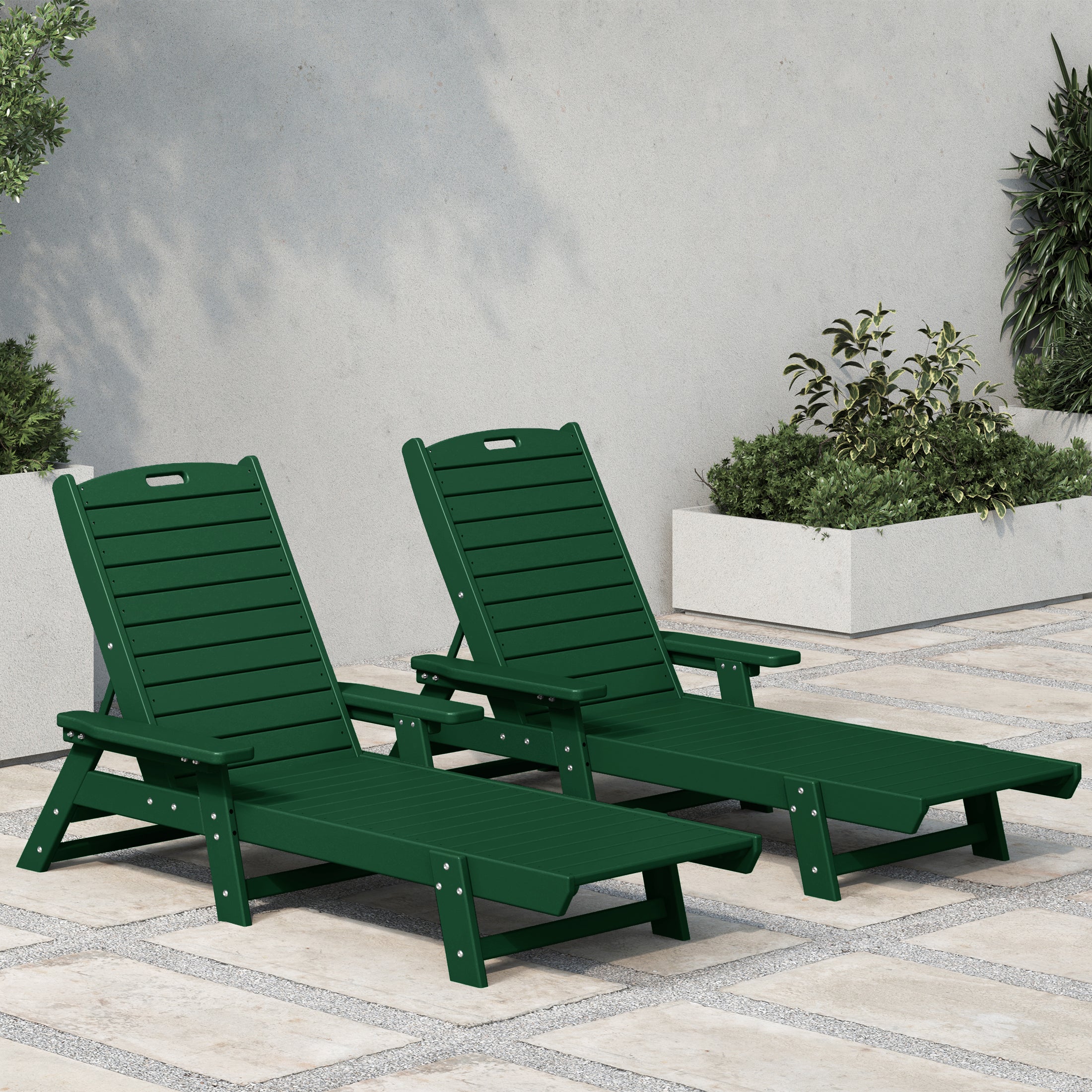 Malibu Poly Reclining Chaise Lounge (Set Of 2)