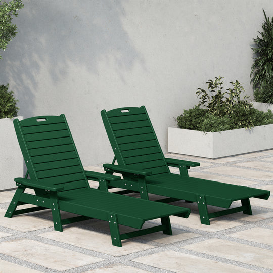 Malibu Poly Reclining Chaise Lounge (Set Of 2)