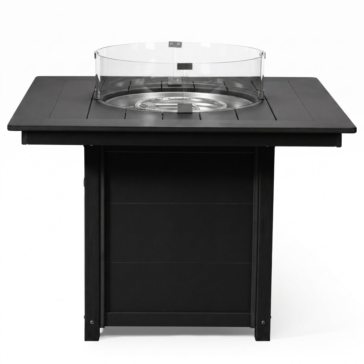 Helios Modern Outdoor Patio Propane 42" Square Fire Pit Table