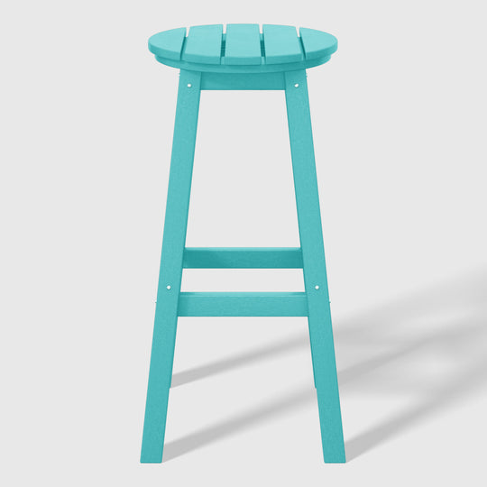 Malibu 29" HDPE Outdoor Patio Round Bar Stool (Set of 3)