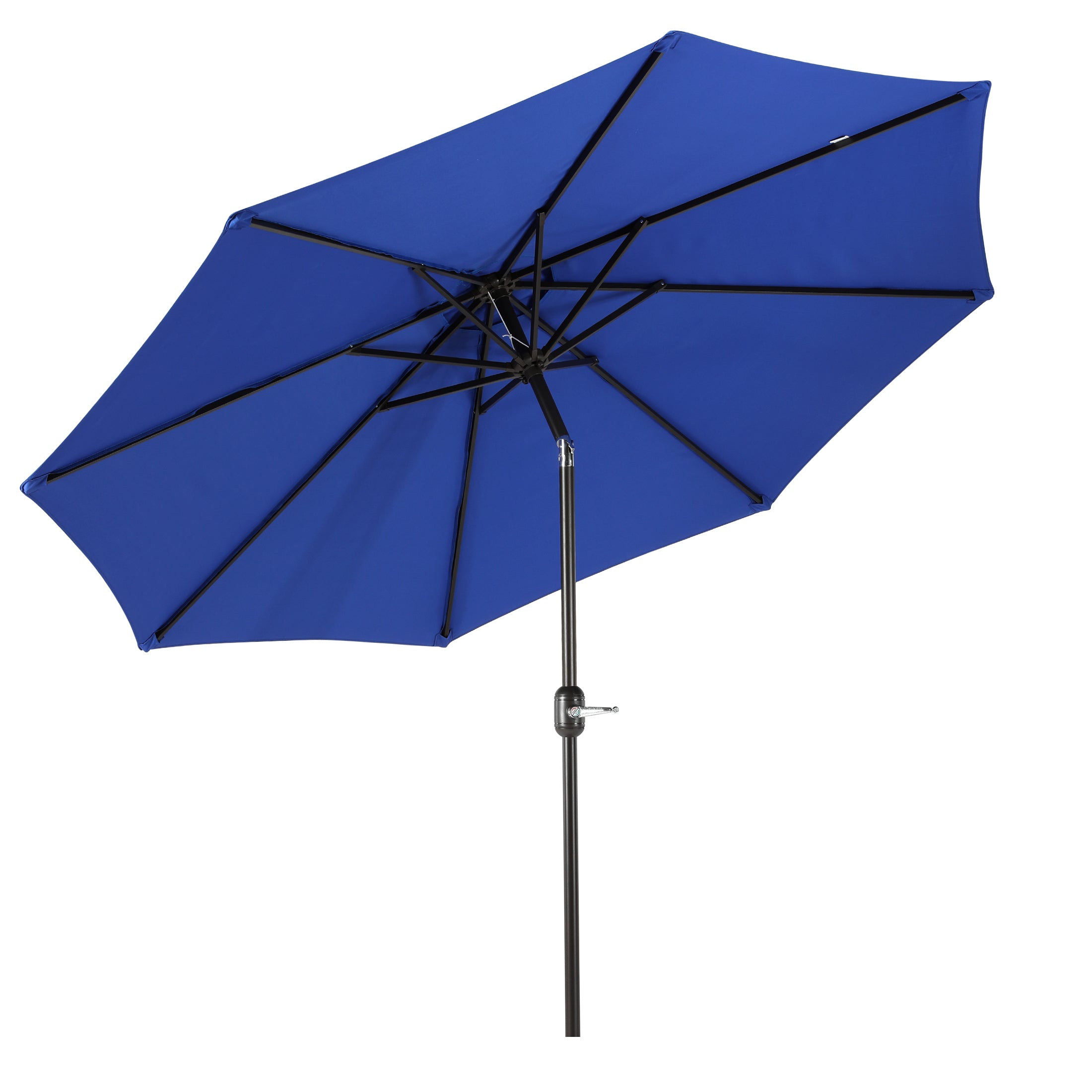 Paolo 9 ft. Patio Table Umbrella with Black color round free standing weight base kit