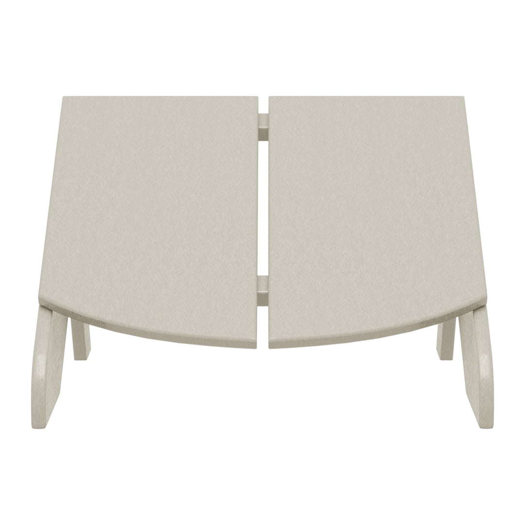 Riviera Modern HDPE Plastic Folding Patio Adirondack Ottoman