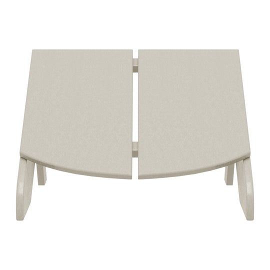 Riviera Modern HDPE Plastic Folding Patio Adirondack Ottoman