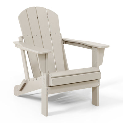 Malibu HDPE Outdoor Patio Folding Poly Adirondack Chair