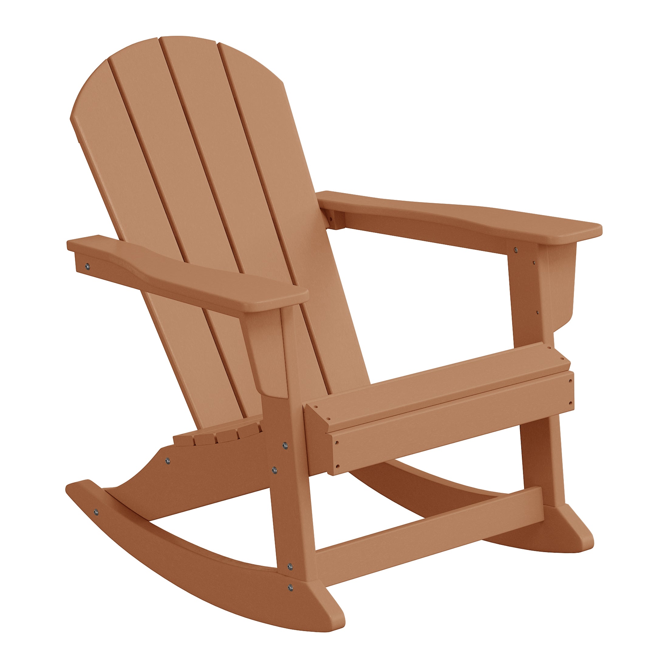 Malibu 3-Piece set Outdoor / Patio Poly Adirondack rocking chairs with a side table ( 2 seater )