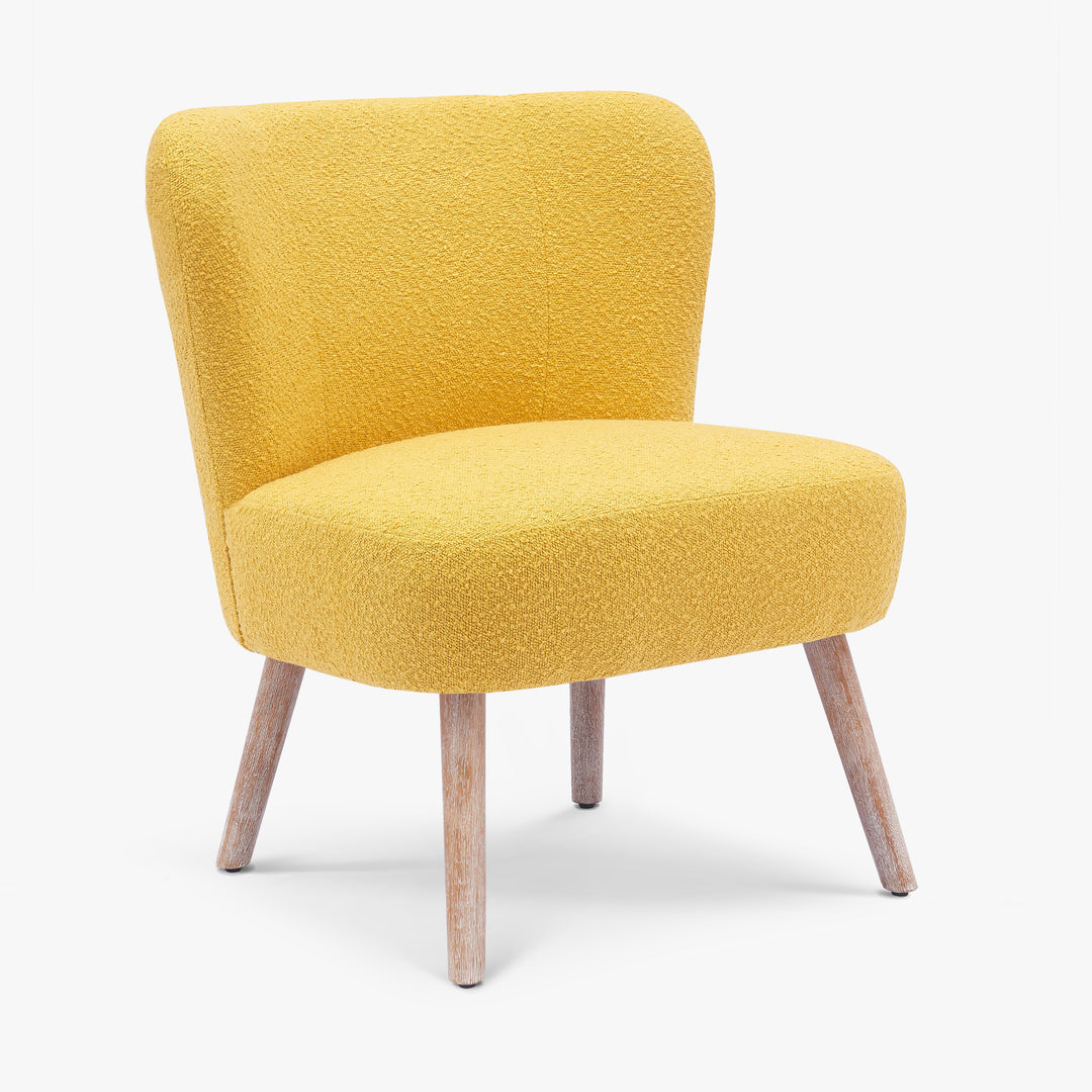 Genevieve 25" Wide Upholstered Boucle Accent Chairs Set of Two