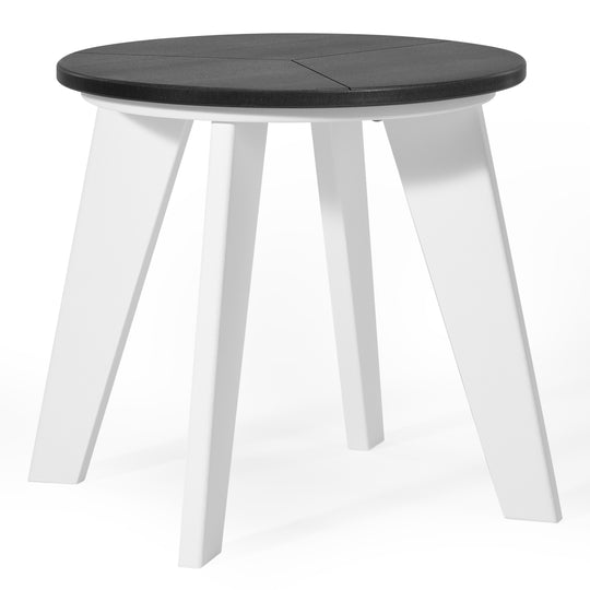 Pacifica HDPE Plastic Outdoor Round Adirondack Patio Side Table
