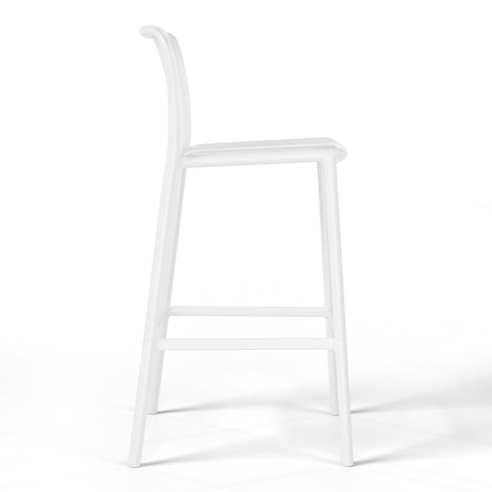 Playa 29.5" Outdoor Modern Polypropylene Plastic Patio Bar Height Stools (Set of 2)