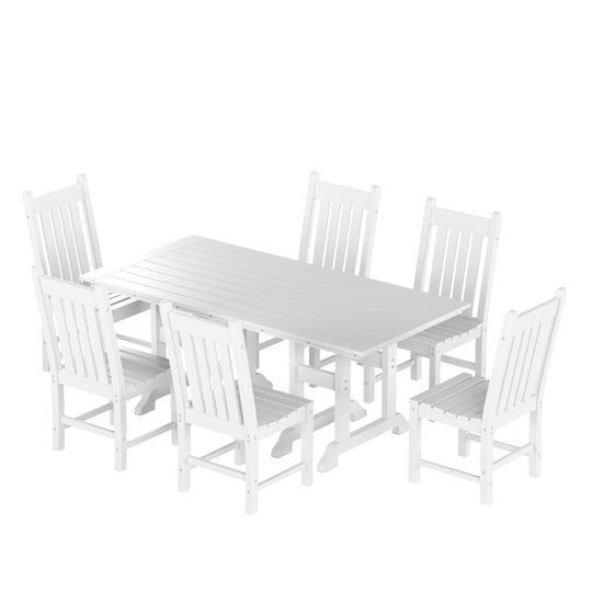 Malibu 7 Piece Outdoor Patio Dining Set Outdoor Table and Chair Set