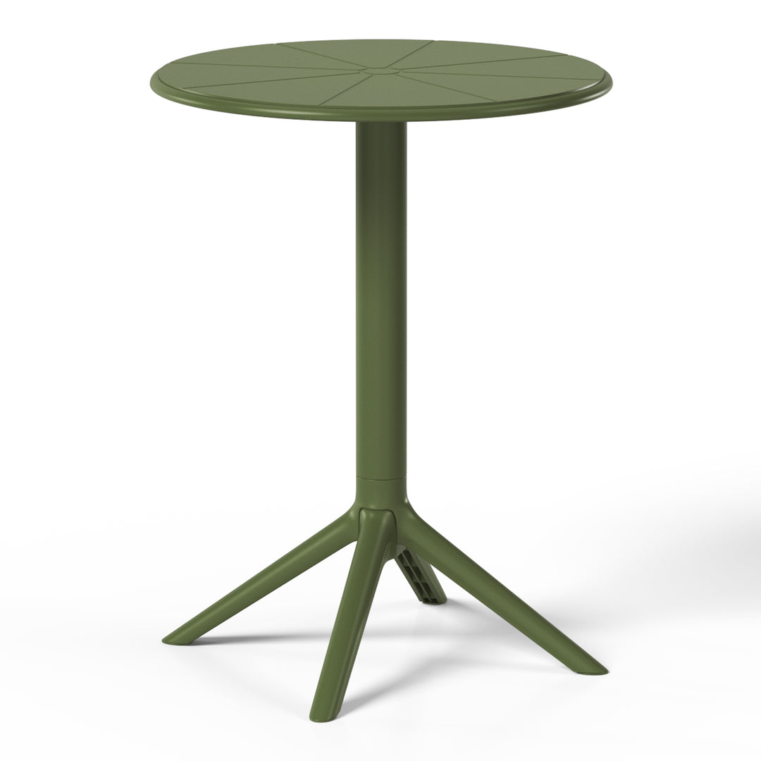 Playa 23.5" Outdoor Polypropylene Resin Round Patio Bistro Dining Table for 2