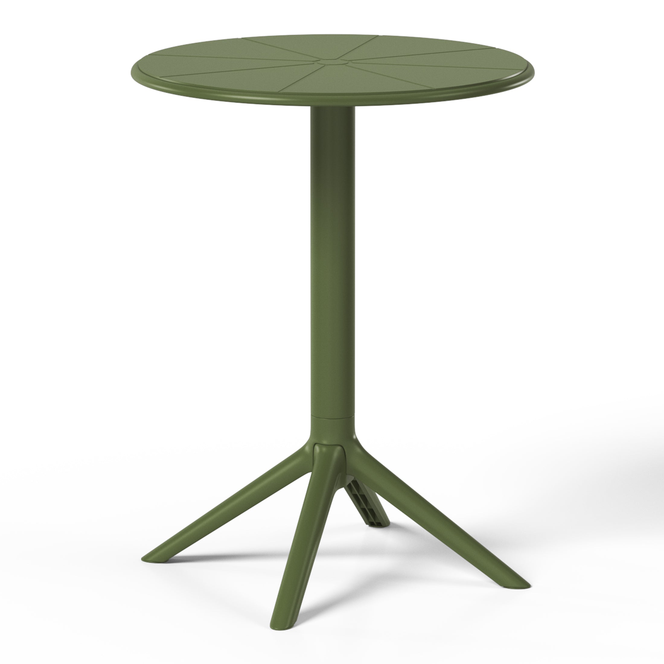 Playa 23.5" Outdoor Polypropylene Resin Round Patio Bistro Dining Table for 2