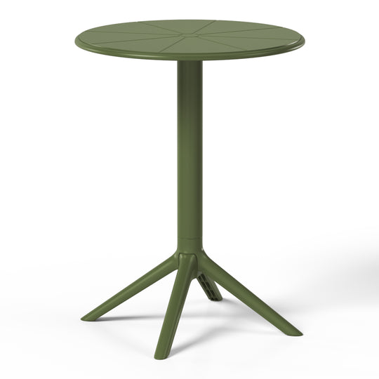 Playa 23.5" Outdoor Polypropylene Resin Round Patio Bistro Dining Table for 2