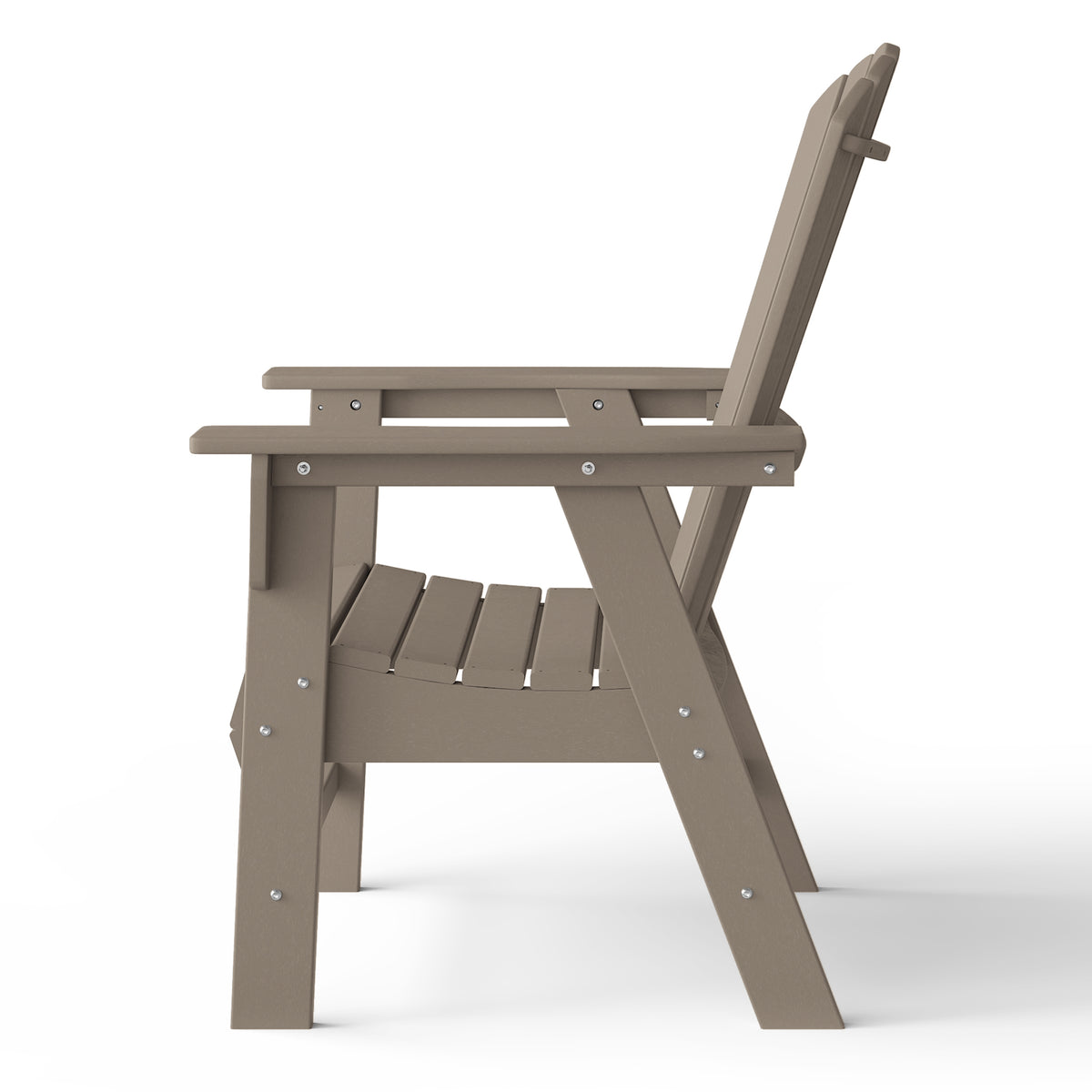 Dylan Outdoor Patio Shell-back Adirondack Dining Chair Weather Resistant
