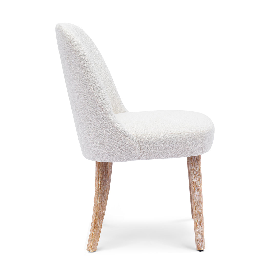 Genevieve Mid-Century Modern Upholstered Boucle Dining Chair (Set of 6)