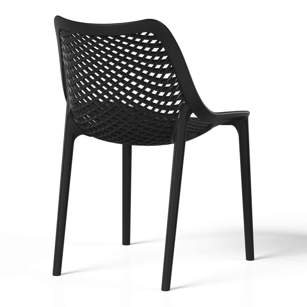 Playa 3-Piece Outdoor Resin Patio Bistro Set with Stackable Patio Dining Side Chairs