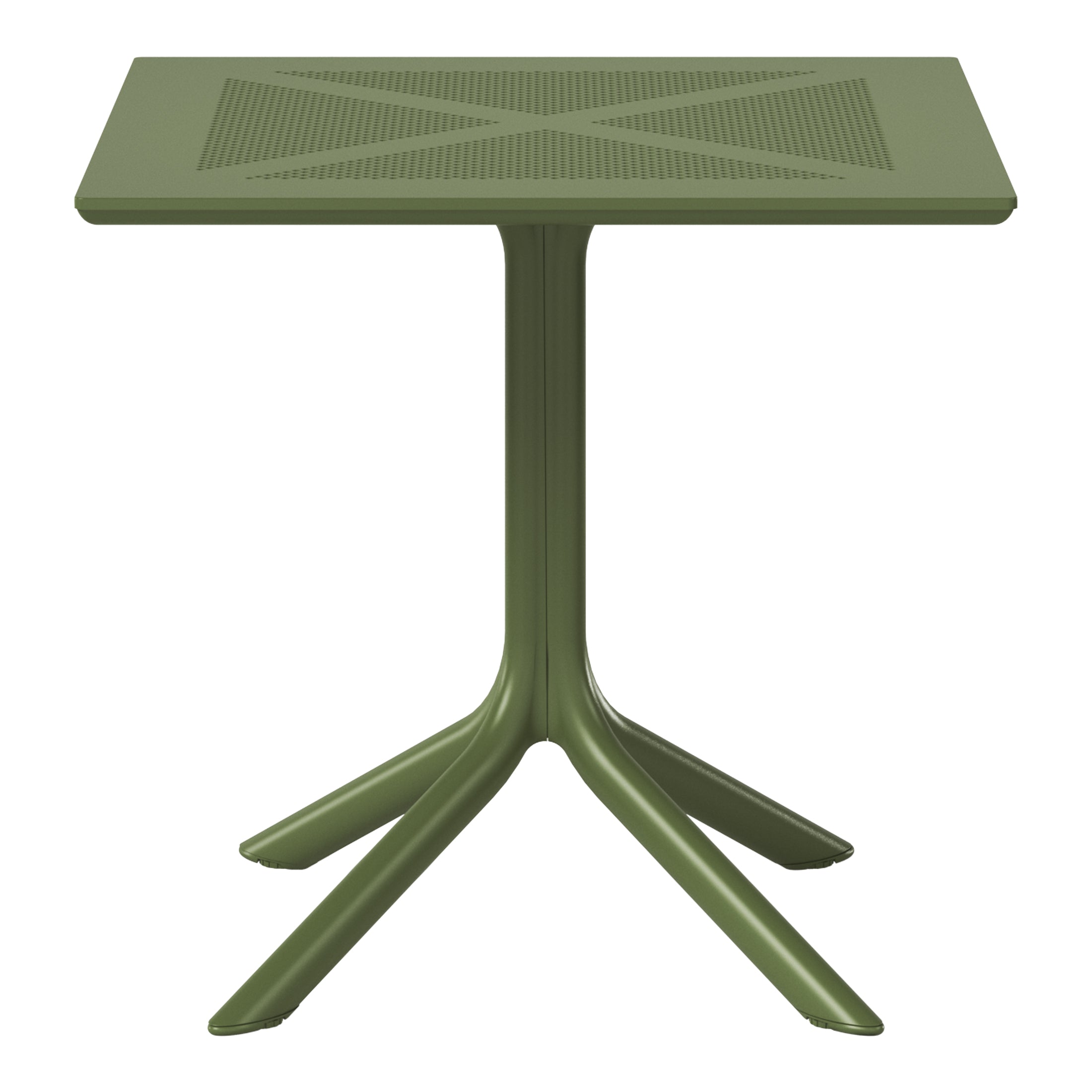 Playa 31.5" Square Plastic Outdoor Patio Dining Table for 4