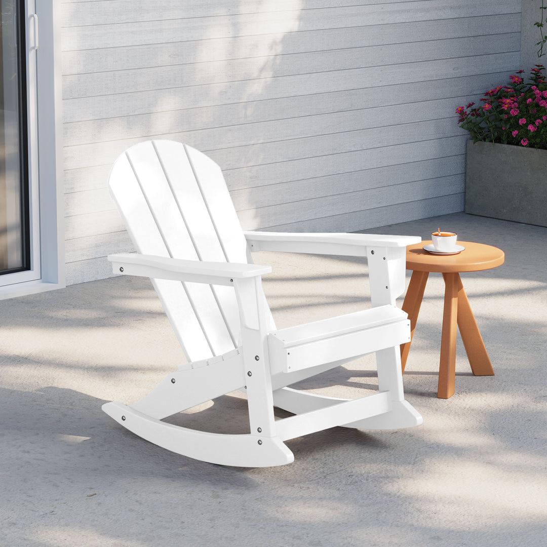 Malibu Westintrends Outdoor / Patio Poly Adirondack rocking chair