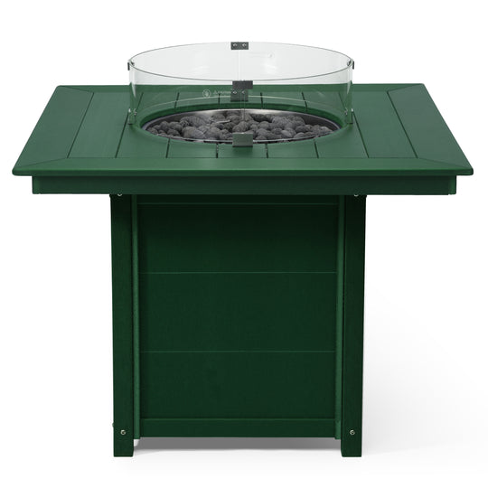 Helios Modern Outdoor Patio Propane 42" Square Fire Pit Table